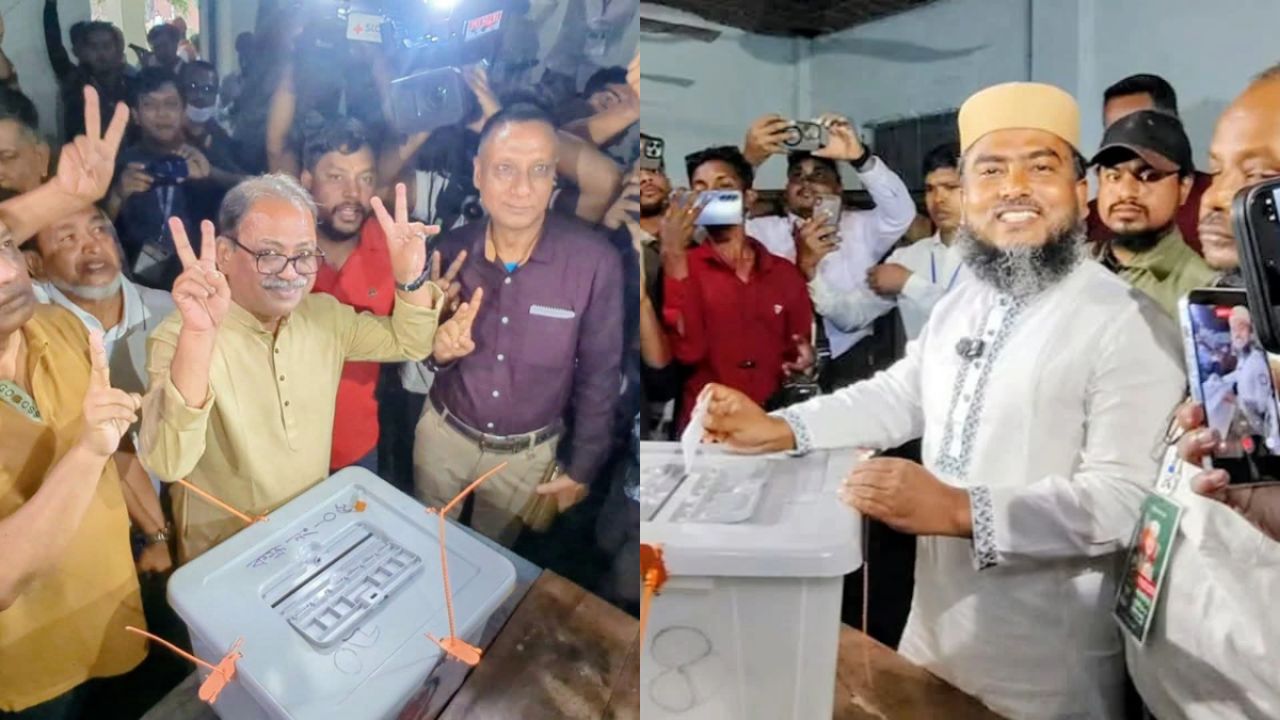 ঠাকুরগাঁও-১ আসনে ভোট দিলেন বিএনপি ও জামায়াতের প্রার্থী