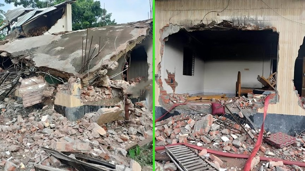 পটুয়াখালীতে নিষিদ্ধ আ.লীগ নেতার বাড়ি গুঁড়িয়ে দেওয়ার অভিযোগ