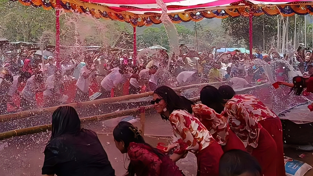 সাংগ্রাই জলোৎসবে মুখর রাঙামাটি