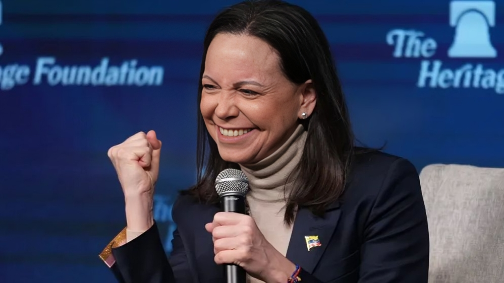 ‘উপযুক্ত সময়ে’ ভেনেজুয়েলায় নেতৃত্ব দেওয়ার অঙ্গীকার মাচাদোর