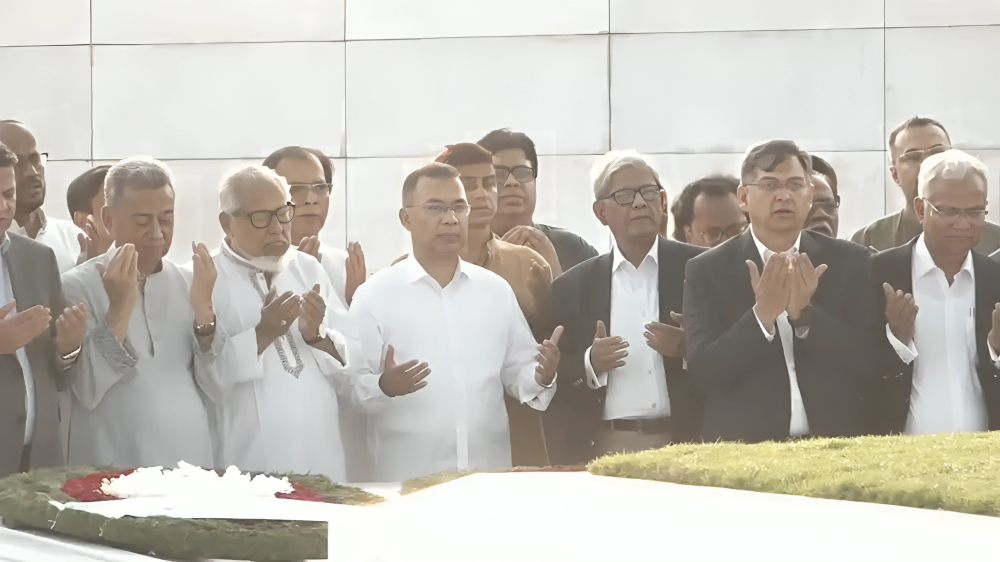 শহীদ রাষ্ট্রপতি জিয়ার সমাধিতে শ্রদ্ধা